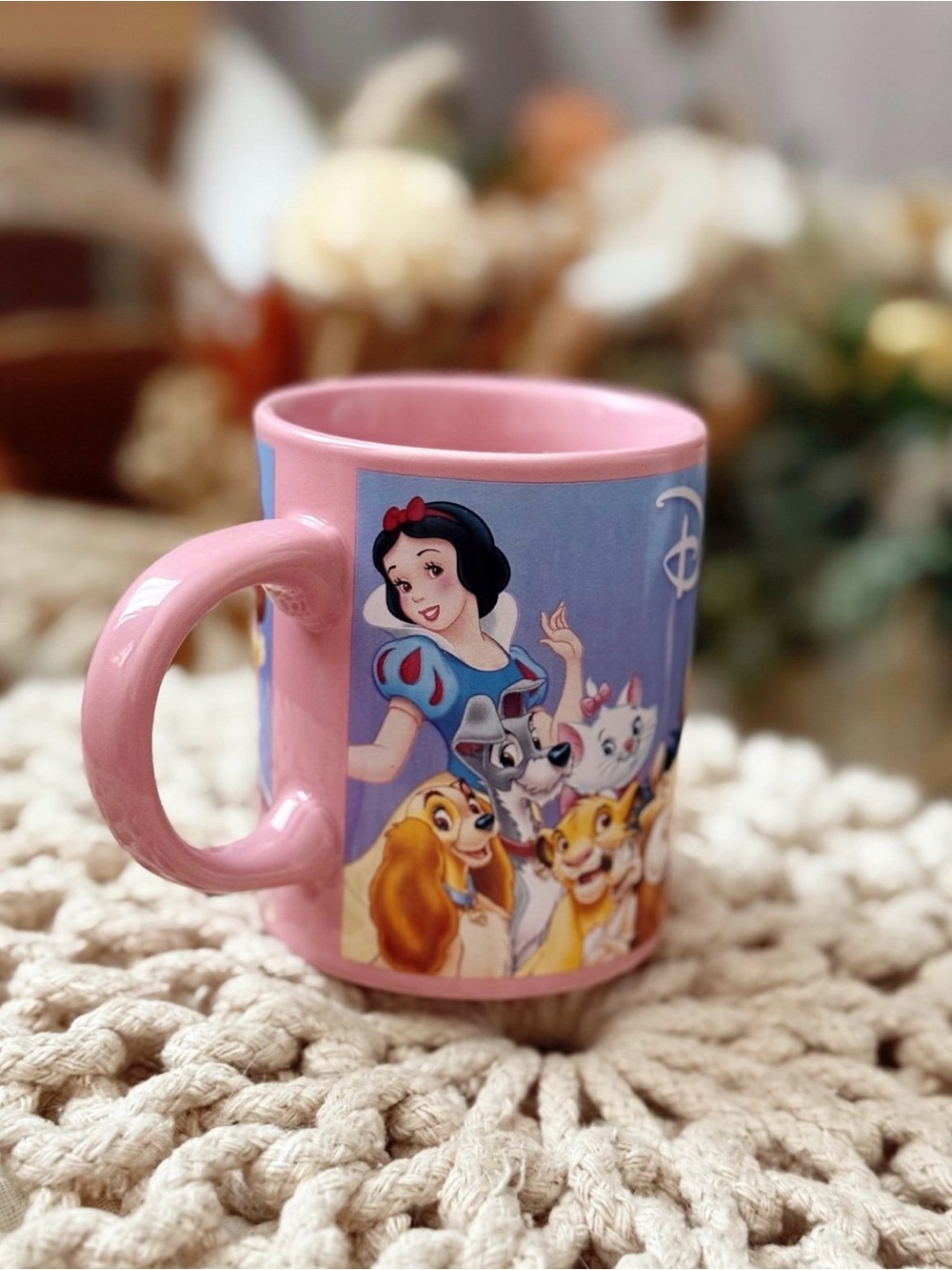 Disney Pink Snow White & Friends Ceramic Mug